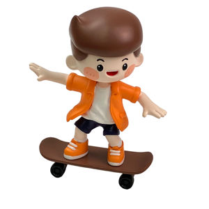 ตุ๊กตาเรซินสำหรับสะสมตามสั่งรูปปั้นเด็กผู้ชายสเกตบอร์ด - Product Image 6