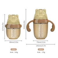 Ensemble de biberons pour bébé en silicone sans BPA, fabrication OEM, capacité de 150 ml, avec motif imprimé, pour 0-12 mois