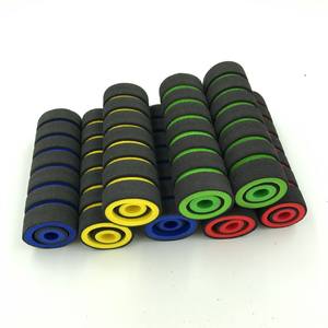 TBSJT - Puños para manillar de bicicleta, 22,2 mm, con cojín de esponja, para bicicletas Cruiser, rojo, azul, amarillo, verde, juego de cuatro piezas - Product Image 4