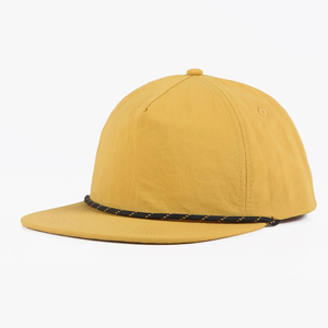 Design <strong>Your</strong> <strong>Own</strong> Cheap Adjustable Unisex Rope <strong>Custom</strong> Embroidery Patch <strong>5</strong> <strong>Panel</strong> Unstructured Nylon Snapback <strong>Hat</strong> - Product Image 3