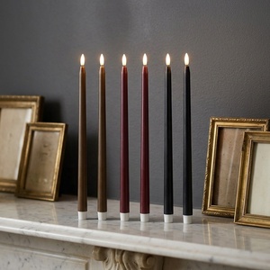 Vente en gros de bougies sans flamme à <span class=keywords><strong>LED</strong></span> en plastique à piles avec minuterie Noël Halloween - Product Image 2