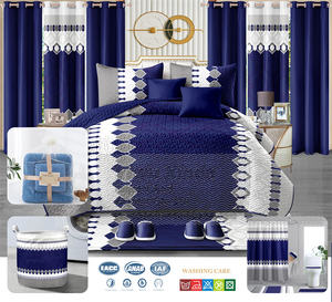 Ensemble de couvre-lit en microfibre douce, ensemble de <span class=keywords><strong>draps</strong></span>, ensemble de literie avec rideaux assortis, taille <span class=keywords><strong>king</strong></span>, ensemble de literie de 24 pièces avec rideaux - Product Image 5