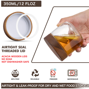 Bocaux de conservation en verre de qualité alimentaire, haute transparence et hermétiques, avec couvercle à vis, pour épices, miel et autres produits solides - Product Image 2