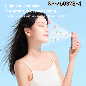 Nouveau ventilateur turbo portatif 2026 à vent puissant de 12 m/s avec diffuseur d'arômes, <span class=keywords><strong>100</strong></span> vitesses réglables, rechargeable par USB - Product Image 4
