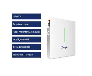 Deye High Cycles RW-F10.2 51.2V 200Ah Batteries 10,24kWh Batteries au lithium pour stockage d'énergie basse tension IP65 étanche - Product Image 4