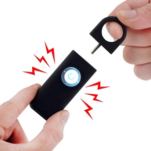 Cao su sơn dầu 120dB an ninh quốc phòng báo động dẫn ánh sáng đèn <span class=keywords><strong>flash</strong></span> tự vệ Keychain chống tấn công hiếp dâm khẩn cấp báo động cá nhân - Product Image 3