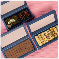 Vente en gros de boîte d'emballage en papier pour desserts personnalisés boîte d'emballage à emporter pour boulangerie de chocolat boîtes de boulangerie pour mosquée Eid Mubarak avec poignée