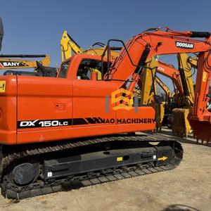 Excavadora de cadenas usada Doosan DX150LC coreana importada de 15 toneladas, de alta calidad, eficiente en consumos de combustible y potente, adecuada para ingeniería municipal. - Product Image 1