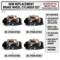 Ensemble de cylindres de frein de roue pour camion DAIHATSU DELTA, cylindre de frein à tambour en fonte, pièce de rechange