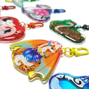 Acrylic Keychain Custom Printed Acrylic Charm Make Own Epoxy Glitter Acrylic Keychain Charms