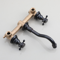 Robinet thermostatique monocommande 8 pouces en laiton antique poli avec mitigeur à valve en céramique et finition chromée pour douche pluie