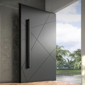 Puerta Principal <span class=keywords><strong>de</strong></span> Aluminio <span class=keywords><strong>de</strong></span> Doble Pivote con Diseño Moderno <span class=keywords><strong>de</strong></span> Polímero Impermeable y Exterior <span class=keywords><strong>de</strong></span> <span class=keywords><strong>Madera</strong></span> para Casa - Product Image 1