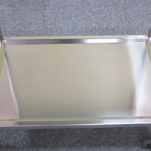 Chariot de rangement double étage en acier inoxydable 700x450x890mm, mobilier hospitalier, design industriel, chariot à outils durable - Product Image 1