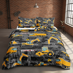 Ensemble <span class=keywords><strong>de</strong></span> housse <span class=keywords><strong>de</strong></span> <span class=keywords><strong>couette</strong></span> en tissu microfibre imprimé réactif 3D 500TC écologique <span class=keywords><strong>de</strong></span> style européen et américain 3 pièces - Product Image 2