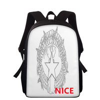 Sac à dos en polyester personnalisé avec imprimé Saipan, fermeture éclair fluide, idéal pour les voyages, les excursions, l'école et les études