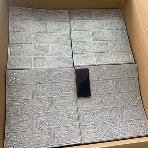 3D Brick Pattern Foam Wall Stickers 38.5x35cm Waterproof Self Adhesive Home Decoration Modern Design Rectangle Shape - Product Image 1