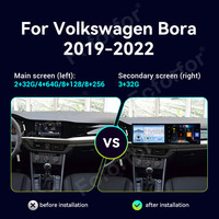 Autoradio 23 ''à double écran pour Volkswagen Bora 2019-2022 Android 14 GPS Navigation Multimedia Player Wireless Carplay Head Unit