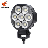 Projecteur de travail LED 63W, rond 4,5 pouces, faisceau large, 5000LM, étanche IP68, tout-terrain 4x4, 9-30V, boîtier en aluminium, 6000K, 7 LED