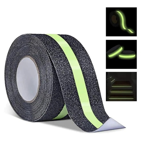 Anti-Slip Transparent Glow Tape High Traction Friction Abrasive Stripe Stairs PVC Non-Skid Grip Tape Warning Tape Acrylic
