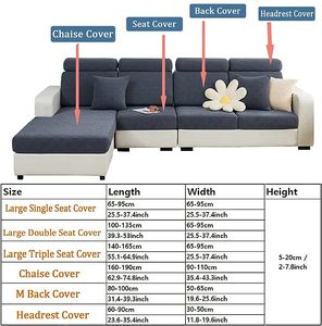 Housses <span class=keywords><strong>de</strong></span> canapé sectionnel en forme <span class=keywords><strong>de</strong></span> L, housses élastiques tout-en-un pour protéger les canapés du salon - Product Image 2