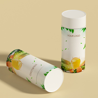 Tube en papier kraft Boîte en carton enduit UV avec LOGO personnalisé Emballage cylindrique Tube en papier recyclable à 100%