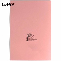 Cuadernos de escuela primaria baratos de fábrica Lehui, papel rosa, tamaño A4, 80 páginas, libro de ejercicios forrado para niños de escuela