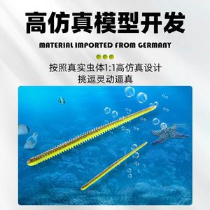 Fish Trainer Slow Sinking Spiral Noodle <b>Worm</b> Soft Bait For Bass Black Pit Fishing Lure Bottom Bait Artificial Baits - Product Image 3