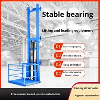 Nouvelle plateforme de levage et de chargement de marchandises électrique hydraulique, type rail d'usine, élévateur de marchandises électrique fixe pour usage domestique intérieur et extérieur