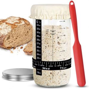 Yongli Sourdough <b>Bread</b> Baking Supplies Wide Mouth Sourdough Starter Jar Kit Proofing <b>Basket</b> for Sourdough - Product Image 3