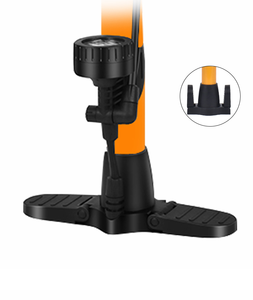 <span class=keywords><strong>Pompe</strong></span> à vélo au sol en acier et aluminium robuste <span class=keywords><strong>avec</strong></span> pédale pliable, jauge PSI pour VTT et vélos de route - Product Image 3