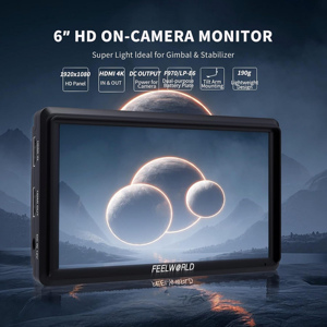 Monitor de Campo para Cámara DSLR FEELWORLD S55, Pantalla Táctil IPS FHD de 6 Pulgadas <span class=keywords><strong>con</strong></span> Auriculares Estéreo, Enfoque Peaking, Venta al por Mayor de Fábrica - Product Image 2