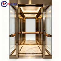 Ascenseur hydraulique moderne économique pour passagers, avec construction en acier inoxydable, pour usage résidentiel, 2 à 5 étages, durable et sûr