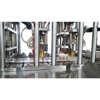 Machine de remplissage et d'estampage automatique, pour minéraux, en plastique, eau pure, mini tasses à chocolat, appareil d'emballage