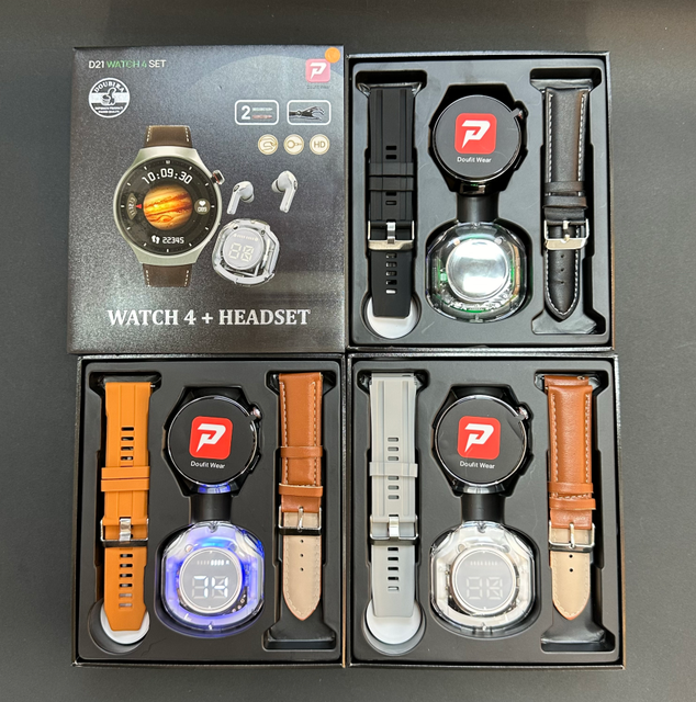 D21 Smart Watch TWS Earphones 41-43mm Screen Size Heart Rate Blood Pressure Monitoring Sleep Tracker Answer Calls IP67