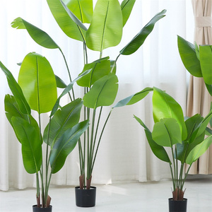 YOPIN-7596 Vente en gros 2m Arbre <span class=keywords><strong>Musa</strong></span> <span class=keywords><strong>Basjoo</strong></span> Artificiel à Toucher Réel, Feuilles de Bananier en Plastique, Pot pour la Maison, Mariage, Thanksgiving - Product Image 2