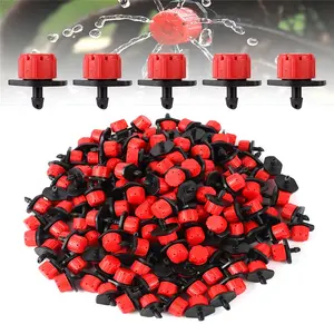 Gotejador vermelho ajustável, emissor de irrigação por gotejamento, 1000 unidades, ideal para mangueira de 1/4 polegadas, ideal para jardim