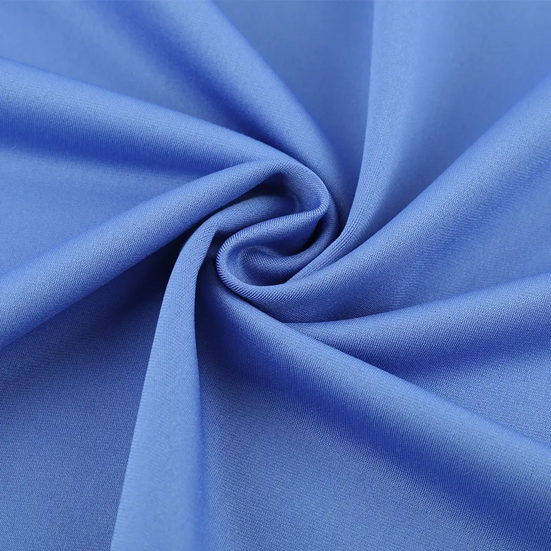 Spor giyim için özelleştirilmiş yüksek kaliteli rahat elastik pamuk duygu triko örgü Spandex Polyester kumaş