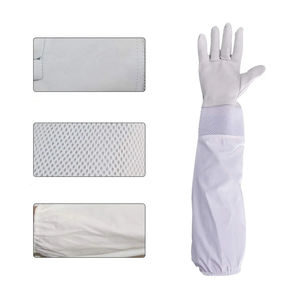 ถุงมือหนังผ้าฝ้ายสีขาวถุงมือเลี้ยงผึ้งเครื่องมือเลี้ยงผึ้ง - Product Image 5