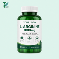 Comprimés de L-Arginine en marque privée OEM, 120 comprimés |   Complément alimentaire pour hommes et femmes, végétarien, sans OGM, sans gluten