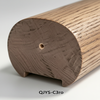 Rampe d'escalier personnalisée en bois massif : chêne rouge, chêne blanc, noyer noir, teck, bois d'hévéa pour escalier et balcon
