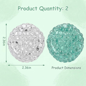 Balle sonore artisanale en gelée croquante avec perles colorées, jouet sensoriel anti-stress pour exercices manuels, cadeaux et souvenirs de fête - Product Image 2