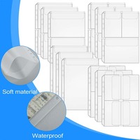 Pochettes de classement A5 à 6 trous, mini enveloppes en PVC avec fermeture éclair pour carnets à 6 anneaux, sacs à feuilles mobiles