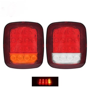 ไฟท้ายรถพ่วง Qideguan 16 LED สองสี 12V 24V สำหรับรถบรรทุก รถตู้ ไฟท้าย LED - Product Image 1