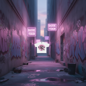 T-Shirt Oversize con Grafica Baddie Vision, Design Streetwear Y2K - Product Image 3