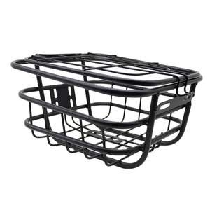 Cestino Anteriore <span class=keywords><strong>per</strong></span> Bicicletta Elettrica in Ferro Nero, Robusto e Multiuso, Accessorio <span class=keywords><strong>per</strong></span> <span class=keywords><strong>Bici</strong></span> - Product Image 1