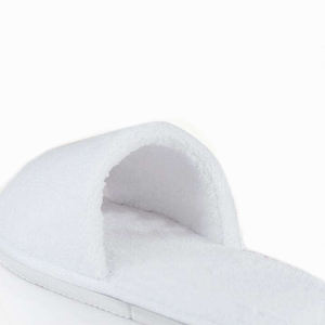 Zapatillas de Hotel de felpa con punta abierta, zapatillas de Hotel de lujo con logotipo personalizado - Product Image 5