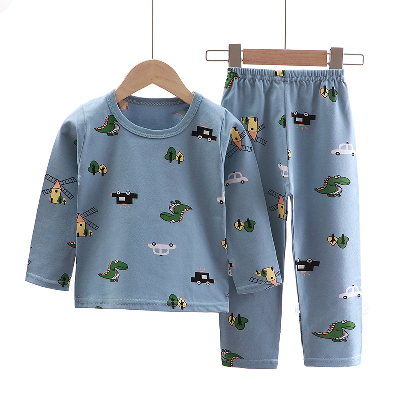 New children underwear set cotton pajamas baby Laika long Johns boys' home clothes girls' wholesale