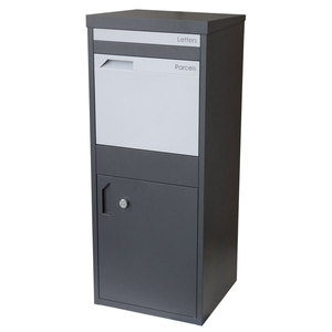 outdoor metal security package mail box standing letter box large freestanding parcel post box with lock