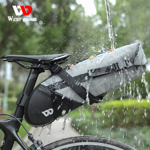 Sac de rangement étanche pour vélo, sacoche de selle pour bicyclette, cyclisme, moto vtt, feu arrière sûr, pour cyclisme la nuit, vente en gros, - Product Image 6