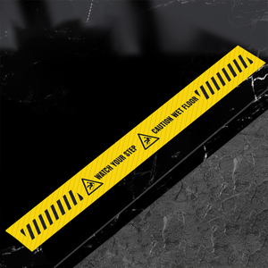 Tùy chỉnh sàn Decal Twill kết cấu cán phim xem bước của bạn thận trọng sàn ướt PVC Vinyl chống trượt Dán Sàn - Product Image 6